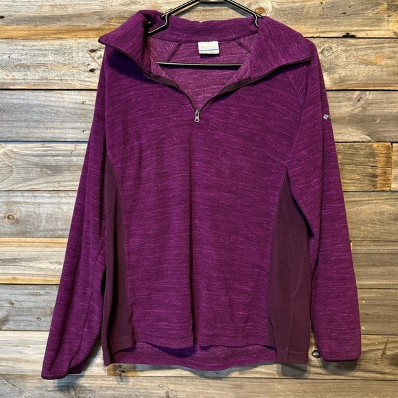 Columbia Women's Sweater Pullover Fleece Sweatshirt Purple Heather Plum Size XL - Picture 1 of 6
